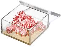 Boîte de rangement de cube cadeau de bonbons transparent en acrylique Boîte de faveur de mariage en acrylique avec couvercle