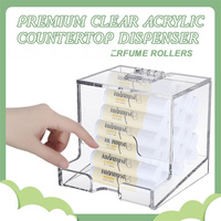 Boîte de rangement transparente en acrylique moderne personnalisée avec couvercle à charnière pour tubes, facile à assembler et à nettoyer