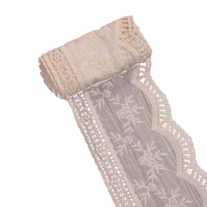 <span class=keywords><strong>Blanc</strong></span> brodé 3d fleur 100% coton robe de mariée voiles dentelle <span class=keywords><strong>tissu</strong></span> suisse couture dentelle garniture pour nappe - Product Image 4