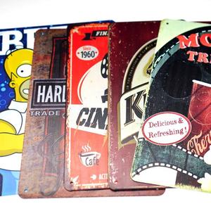 Biển Thiếc Trang Trí Tường Cổ Điển Bằng Kim Loại Thiết Kế Theo Yêu Cầu Từ Nhà Máy Bán Sỉ - Product Image 1