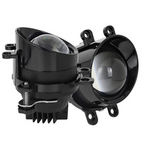 Phare antibrouillard LED tricolore 3 pouces, projecteur LED haute puissance 55W, lentille de projecteur antibrouillard bi-LED, faisceau haut et bas pour voiture