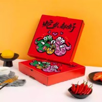Boîtes à pizza personnalisées imprimées avec doublure intérieure en aluminium, emballage résistant à la graisse pour la livraison