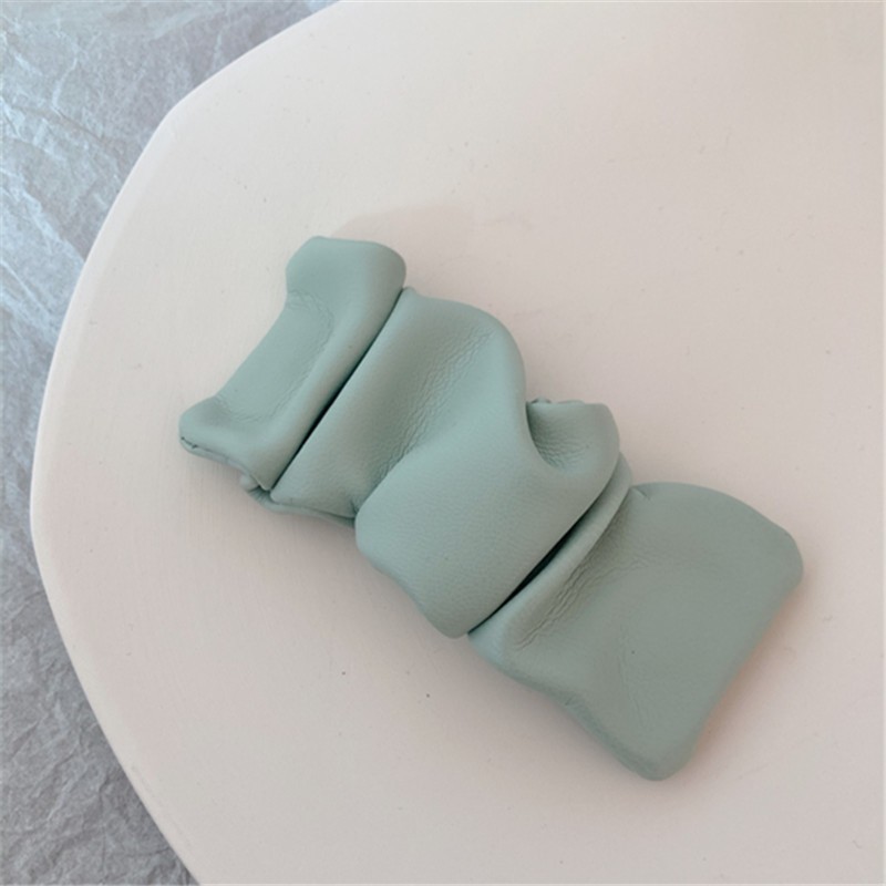 1563 Pince à cheveux plissée vert menthe