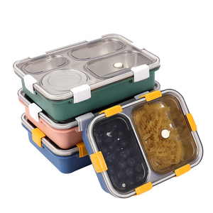 850ml Boîte à lunch isolée en acier inoxydable Bol à soupe Conteneur alimentaire Couverts 3 4 5 compartiments Stockage pratique des aliments - Product Image 2