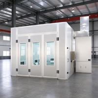 Cabine de peinture au gaz naturel 24 kW économique 80 ° Cabines de peinture automobiles fiables avec 48 tubes de 16W pour cuisson et séchage