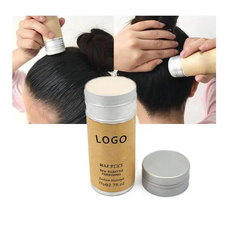 Private Label Strong Hold Water Based Fix Messy Anti-Frizzy Edge Control Molding Black Women Hair Wax Stick