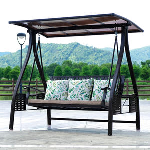 Chaise suspendue de jardin en aluminium coulé, imperméable, pour l'extérieur, double ou triple, pour patio, cour - Product Image 6