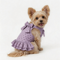 Personalisiertes Logo Luxuriöses Baumwoll-Kratzschutzkleid mit Flügelärmeln für Hunde und Katzen zu Halloween für Frühling und Sommer