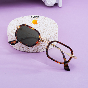 Lunettes <span class=keywords><strong>de</strong></span> soleil photochromiques anti-lumière bleue UV400 rectangulaires personnalisées avec logo <span class=keywords><strong>de</strong></span> designer Partagas Fashion Fancy pour hommes - Product Image 3