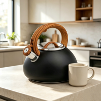 Meilleure vente : Bouilloire sifflante en acier inoxydable pour le thé, compatible cuisinière