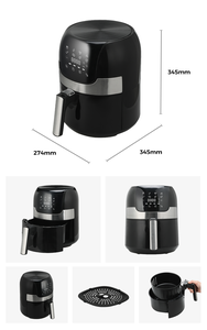 <span class=keywords><strong>Friteuse</strong></span> à air électrique intelligente sans <span class=keywords><strong>huile</strong></span>, double panier, double tension 2.8/3.5L, pour usage domestique, vente en gros directe usine - Product Image 2