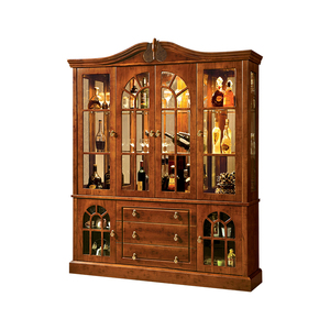 Mueble <span class=keywords><strong>de</strong></span> <span class=keywords><strong>Madera</strong></span> Clásico Americano <span class=keywords><strong>de</strong></span> Lujo para Sala <span class=keywords><strong>de</strong></span> Estar, Mueble Bar para el Hogar, Almacenamiento, Esquina, Vitrina Grande para Vino - Product Image 6