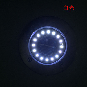 Lumière solaire encastrée au sol 16 LED en acier inoxydable pour jardin extérieur, type III, avec capteur de lumière - Product Image 5
