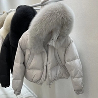 Veste en fourrure véritable de luxe, design tendance, vente en gros, automne-hiver, avec col en fourrure de renard, blouson fin en fourrure naturelle