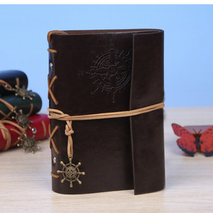 Carnet A6 classique fait main en gros, journal de voyage vintage en PU avec papier vierge, reliure à feuilles mobiles rechargeable - Product Image 5