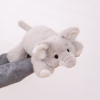 Peluche Éléphant Couché en Gros, Doux et Moelleux, Gris Rose, pour Décoration Canapé Lit, Cadeau d'Anniversaire Enfant