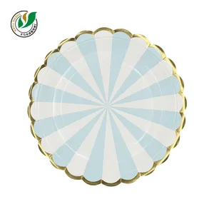 Checkered minimalist style paper tray 100% biodegradable food grade disposable paper tray paper plate set disposable party plate