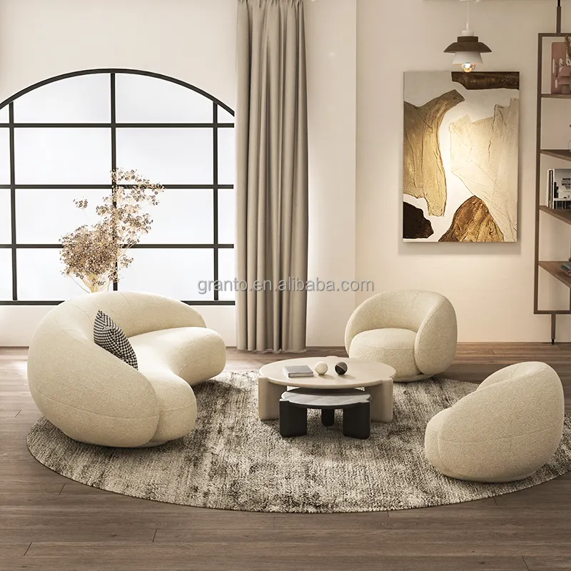Italian style villa long sofa modernist couch sofa customized color living room sofa