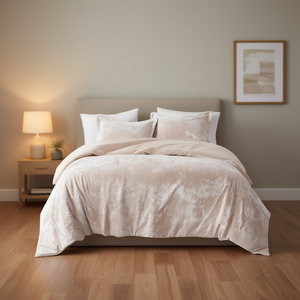 Set Copripiumino Reversibile Chic e Confortevole in Sherpa, Rosa Chiaro, 4 Pezzi, Tessile per la Casa, Motivo Tinta Unita, Lavabile in Lavatrice - Product Image 2