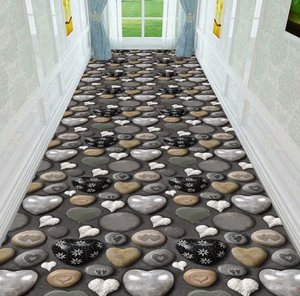 Cuttable Splicable 3D Hallway <b>Runner</b> Carpet Modern Long Corridor Floor Mat, Full Roll Wall To Wall <b>Rug</b> For Living Room Hotel Com - Product Image 4