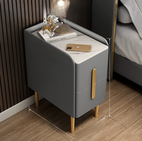 Vente directe d'usine, petite table de chevet, 2 tiroirs, table de chevet moderne minimaliste de luxe, adaptée aux chambres et aux hôtels