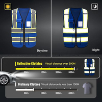 Avec Logo Custom Led Work Engineer Vêtements de sécurité réfléchissants Veste Construction industrielle Gilet de sécurité en maille haute visibilité