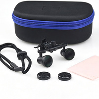 2.5x Clip-On Dental Loupes, Flip-Up Binocular Magnifier, 300-580mm Working Distance, Adjustable PD, Fits Prescription Glasses