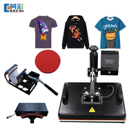 KECAI Machine d'impression par transfert thermique manuelle 29*38*38cm 8 en 1 Machine à sublimation par thermopresses à glissière