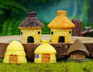 ปลาเรซิ่นเพ้นท์มือรักษ์โลกสำหรับตกแต่งสวน <span class=keywords><strong>บ้าน</strong></span>จำลองหลังคาฟางพร้อมของตกแต่งเล็กๆ น้อยๆ - ประกอบเอง - Product Image 5