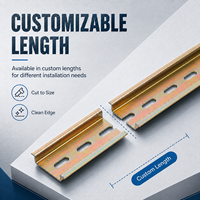 Base de support métallique galvanisée à fente de 35 mm de largeur pour montage de composants de boîtier de distribution électrique sur rail DIN métallique pour alimentation électrique