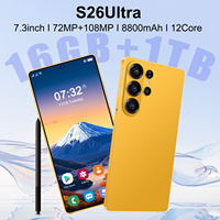 Teléfono Inteligente S26 Ultra Desbloqueado 5G al por Mayor, 16GB+1TB, 12 Núcleos, Pantalla de 7.3 Pulgadas, CDMA LTE, Doble SIM, Android Original