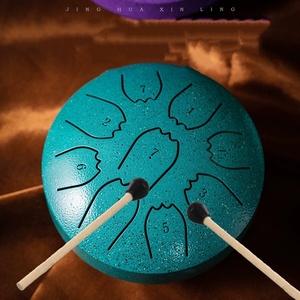 Nouvel arrivage : Tambour à langue en acier de quatre pouces à neuf tons, en Do, instrument de percussion convivial pour débutants, idéal pour la méditation et la pratique - Product Image 4