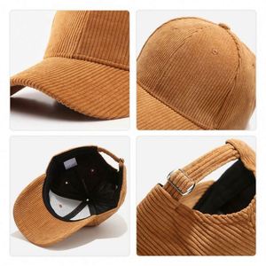 Custom Own logo Cap Adjustable Corduroy Hat With Brand a <b>Frame</b> Embroidery European Corduroy 6 Panels Baseball Cap - Product Image 4