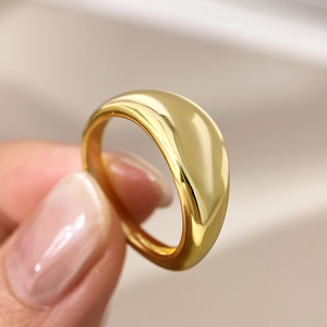 Glossy twisted Copper <b>ring</b> for unisex party wear hip hop men women jewelry - Product Image 6