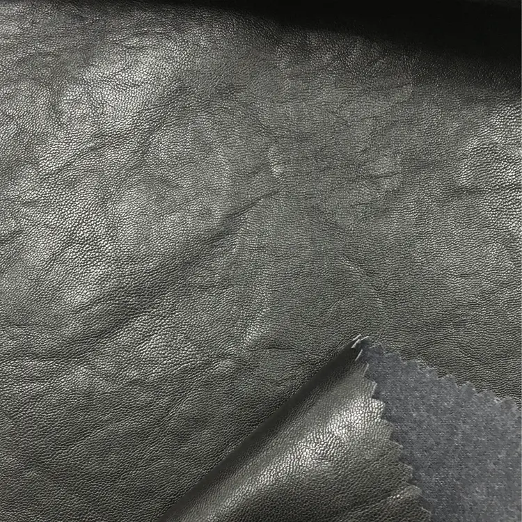 2022 Chinese Garment Clothing Soft Pu Faux Synthetic Artificial Leather Fabric For Garment Dress With Best Price