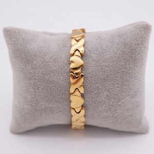 Đồ Trang Sức Làm Cho Nguồn Cung Cấp Thời Trang XO Trái Tim 316L Thép Không Gỉ Bộ Đồ Trang Sức Vàng - Product Image 3