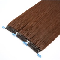 Extensions de cheveux de luxe européennes en plumes vierges, haute qualité, super double drawn, trame double machine, micro-link