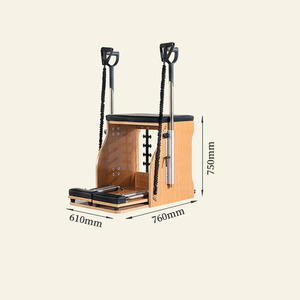 Chifory Mango portátil Primavera Estable Fitness Base de acero Combo de madera Silla comercial de Pilates de roble para entrenamientos corporales - Product Image 5