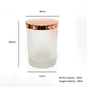 LANGXU WHITE Porte-bougie en verre noir mat, pot vide mat pour un style moderne et cool, comme organisateur <span class=keywords><strong>de</strong></span> coiffeuse, support pour brosse à raser - Product Image 2