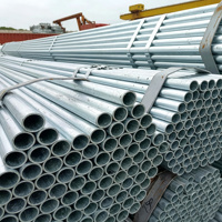Tuyau en acier galvanisé à chaud, tube rond en fer GI, 25 mm, 50 mm, 75 mm, 100 mm, tuyau ERW pour projet de construction industrielle
