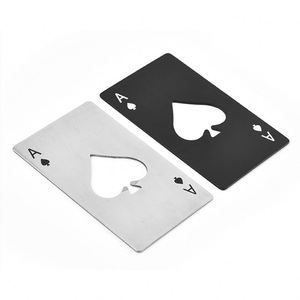 Tarjeta de crédito de pala personalizada, abrebotellas, herramienta creativa para el hogar de póker con forma de acero inoxidable, abrebotellas/ - Product Image 4