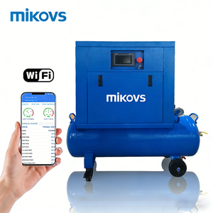 10hp 7.5kw 0.8-1.0mpa 1.1m³/min Screw Portable <b>Mini</b> Single Phase House Use Screw with Wheels - Product Image 3