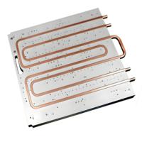 Plaque de refroidissement en cuivre et aluminium usinée CNC sur mesure haute puissance, module Peltier, plaque refroidie par eau pour véhicules à énergie nouvelle