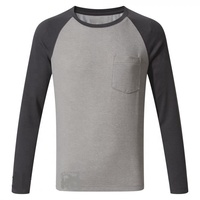 Camisetas de Manga Larga para Hombre, Casuales, de Yoga, Estampadas, de Algodón y Bambú, sin Costuras, Transpirables, para Entrenamiento, Running y Gimnasio