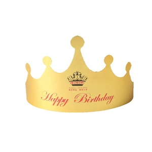 Chapeau d'anniversaire en papier couronne pour enfant et décorations de gâteau/cupcake d'anniversaire - Product Image 2