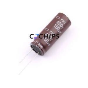 Condensador Electrolítico de Aluminio de Orificio Pasante EPAG451ELL151MM45S, Orificio Pasante, D18xL45mm 150uF 20% 450V 810mA-120Hz - Product Image 1