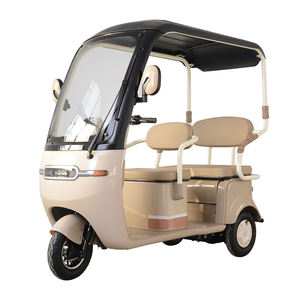 Remorque de transport ouverte en acier personnalisable <span class=keywords><strong>pour</strong></span> trois personnes, abri contre la pluie, <span class=keywords><strong>pour</strong></span> personnes âgées et handicapées, transport urbain, tricycle électrique - Product Image 4