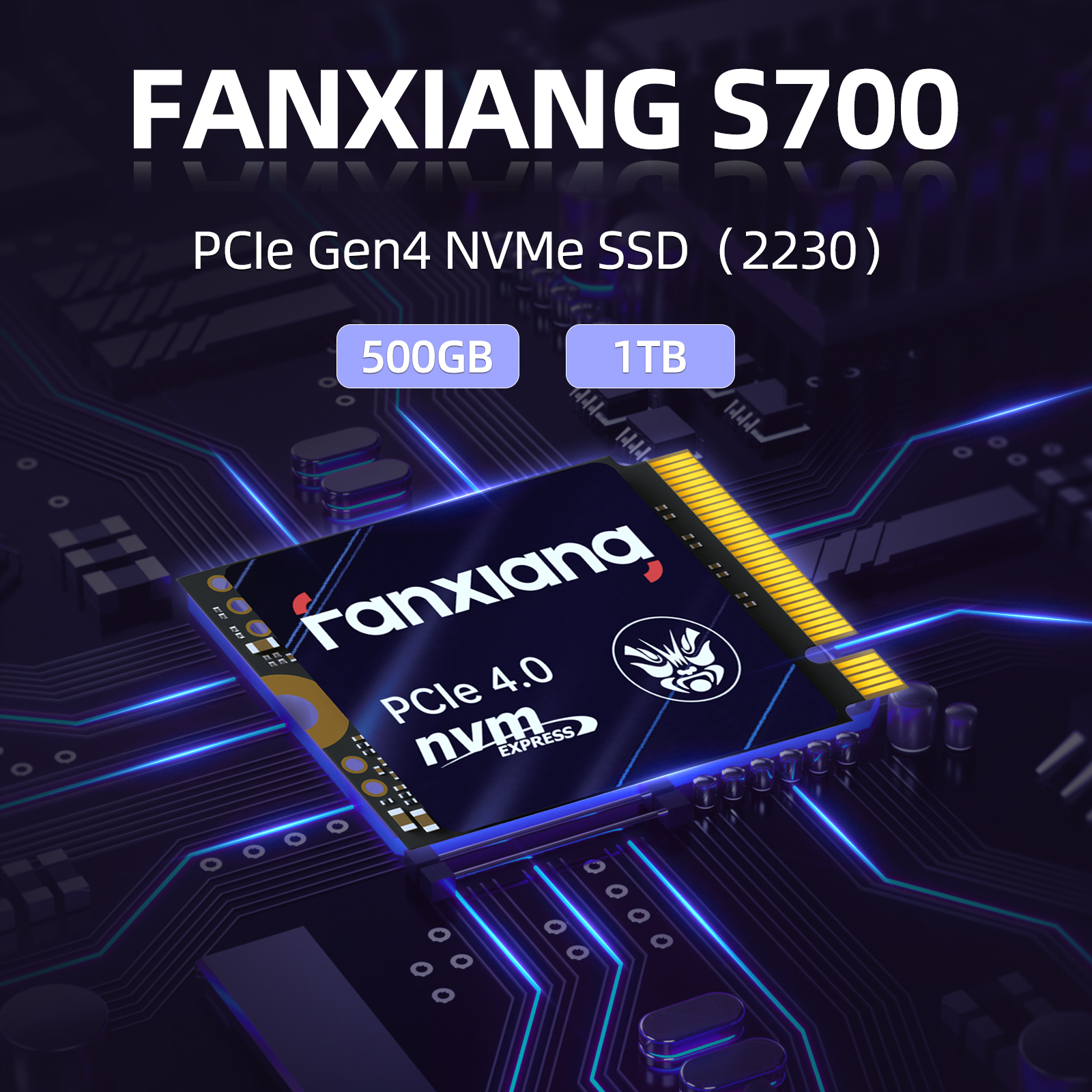 Fanxiang S630 1TB NVMe M.2 2230 SSD PCIe 4.0, 5000MB/s Speed