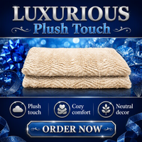 Plaid de luxe en fausse fourrure de lapin brossée, double couche, super doux et chaud, imprimé, en peluche, pour lit et canapé, idéal pour l'hiver