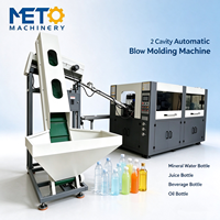 Machine de soufflage de bouteilles PET entièrement automatique à 2 cavités, contrôle PLC, fabrication de bouteilles d'eau, de jus et d'huile de 100 ml à 2 L, certifiée CE
